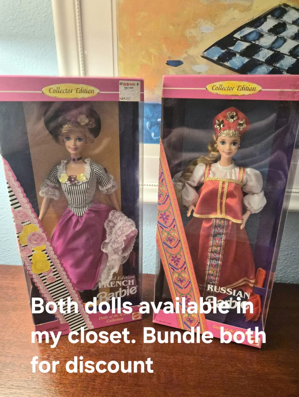 Vintage 1996 French Barbie Dolls of the World in Box Mattel Collector Edition - Picture 2 of 2